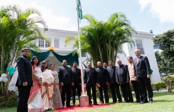 Vistazos de las celebraciones del 77 Dia de la Independencia de la India en la Casa de la India (Quinta Bharat), Caracas. 